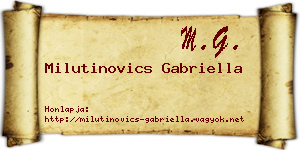 Milutinovics Gabriella névjegykártya